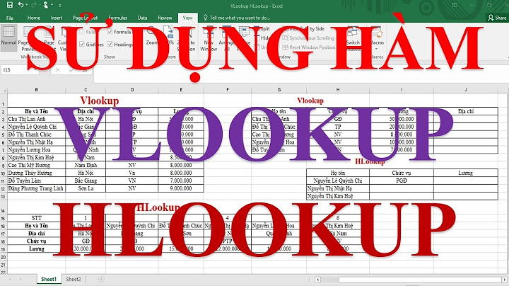 Hướng dẫn sử dụng hàm vlookup hlookup trong excel 2010