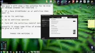 PB kick solution: Unknown Windows API (Bitdefender)