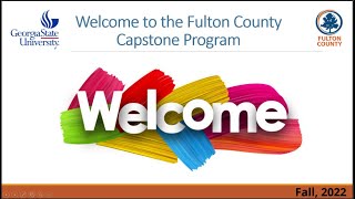 Capstone Program Kickoff - Welcome Spring 2022!