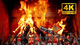 4K Cozy Fireplace 🔥 Crackling Fire Sounds for Sleep & Relaxation