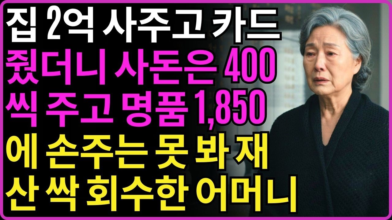 ''2억 준 집 팔아?'' 사돈은 매달 400씩 받으면서 시댁은 손주도 못 보게 하고 1,850만원 명품 쓴 며느리 재산 회수하고 인연 끊은 어머니의 사연