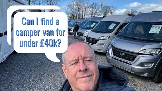 Can I find a camper van for under £40K