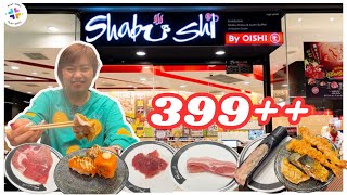 บุฟเฟ่ต์ชาบู บุฟเฟ่ต์สายพาน ชาบูชิ บุฟเฟ่ต์ 399 กินอะไรได้บ้าง ? Shabushi Buffet 399