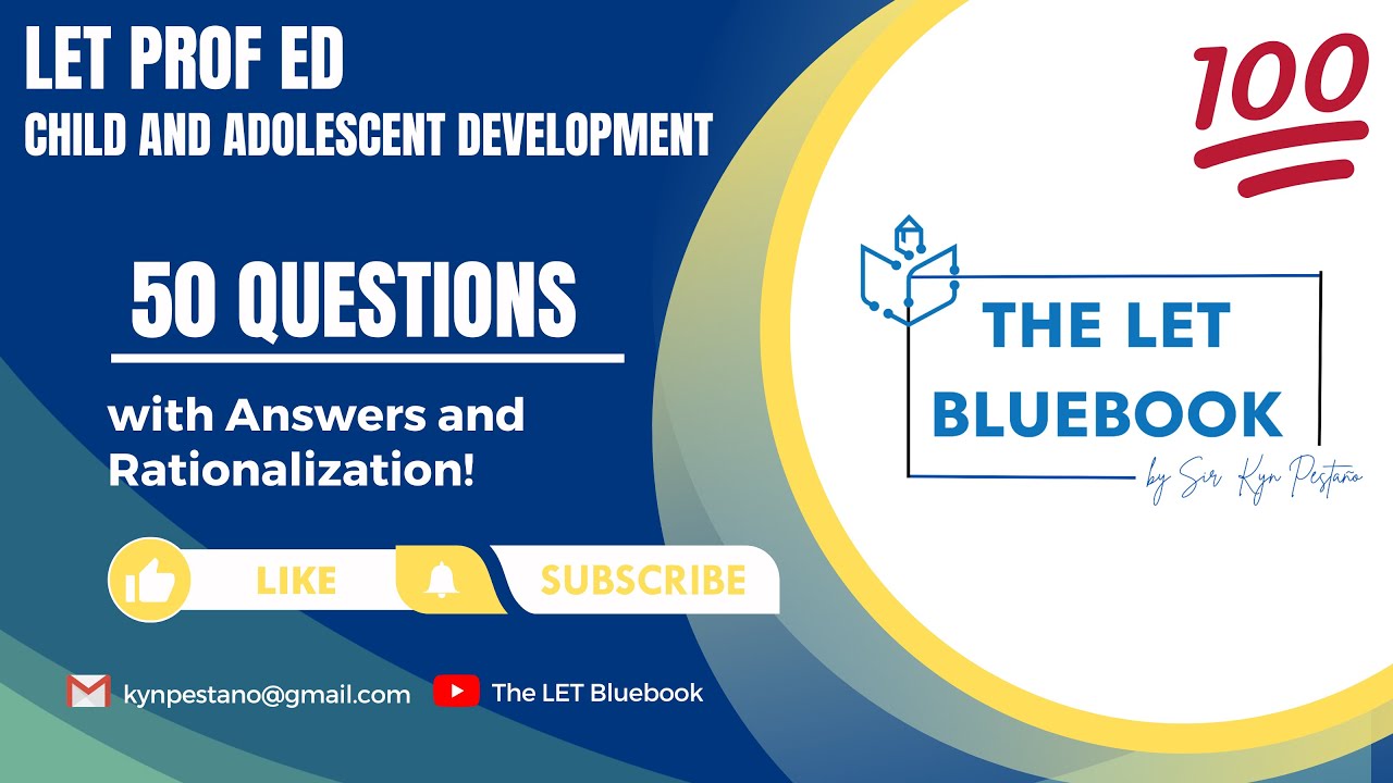LET Reviewer Prof Ed 50 Questions (w/Rationalization) Child and