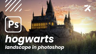 Hogwarts in Photoshop | Speedart TUTORIAL