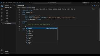 ADDING A COMMENT IN VISUAL STUDIO CODE THIRD STEP (TIP 8)
