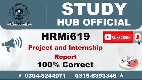 HRMi619 internship report, HRM619 internship report,