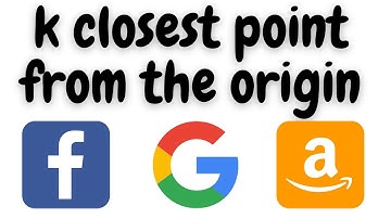 k closest point from the origin python | k closest point from the origin leetcode | leetcode 973
