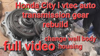 how to Honda City i vtec auto transmission remove and rebuild  change wall body housing/ part 2