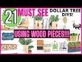 21 MUST SEE HACKS and ideas to use DOLLAR TREE WOOD ITEMS! High-End DOLLAR TREE 2021 ROOM DECOR!!!