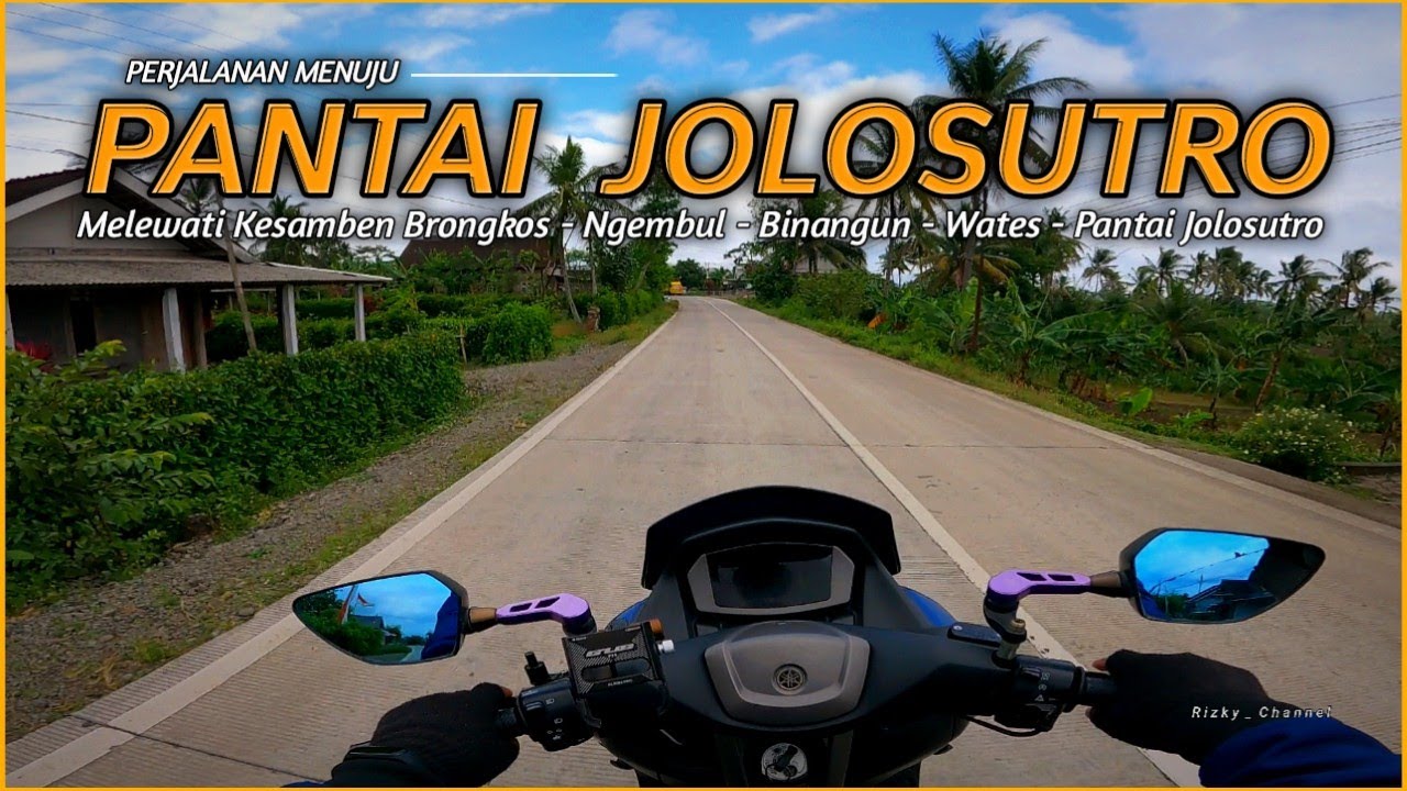 Rute jalan menuju PANTAI JOLOSUTRO Blitar | dari Pasar Buah Brongkos melewati Binangun - Wates 