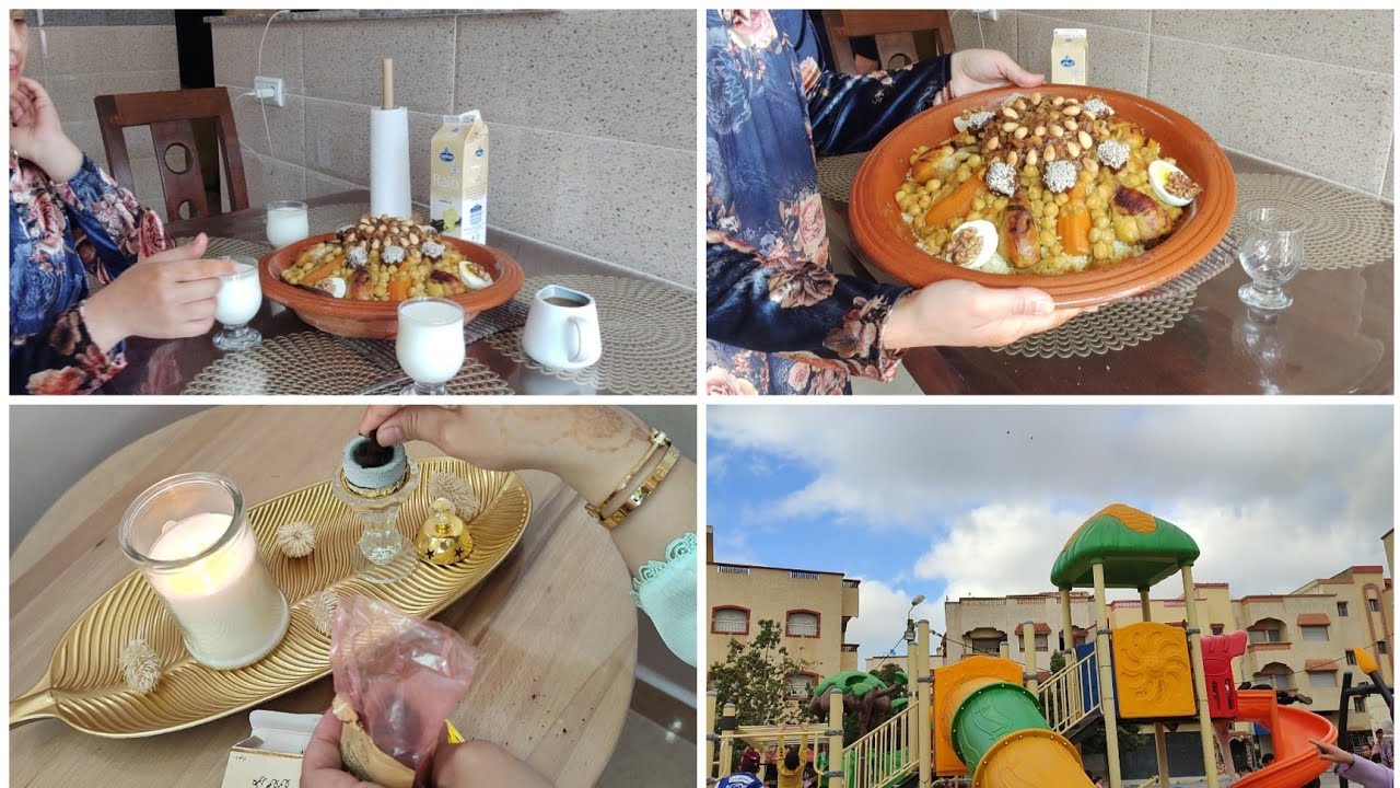 أجواء عيد الفطر🎉شاركتكم نهاري كيف دوزتو😍كسكسو بالتفاية والگرعة معسلة للغداء هماوي ديال تحميرة الوجه👍