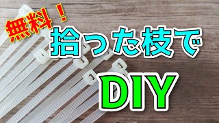 拾った枝でDIY!~結束バンドの活用法～靴置きを作ってみたらまさかのあの生物をおもちかえり！？もしかしてツイてる？ｗ