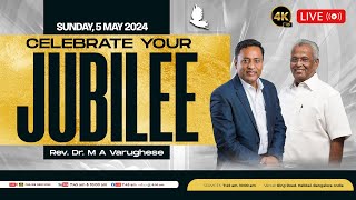 🔴 LIVE | Sunday Worship | Celebrate your Jubilee | Ps. M A Varughese | 5 May 2024 #bagc