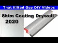 How to Skim coat a wall FAST, with a NEW 24" Drywall Skim Coating blade. This is game changing.