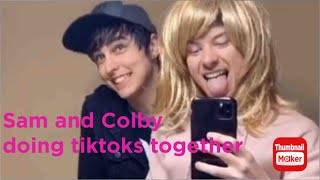 Sam and Colby doing tiktoks together