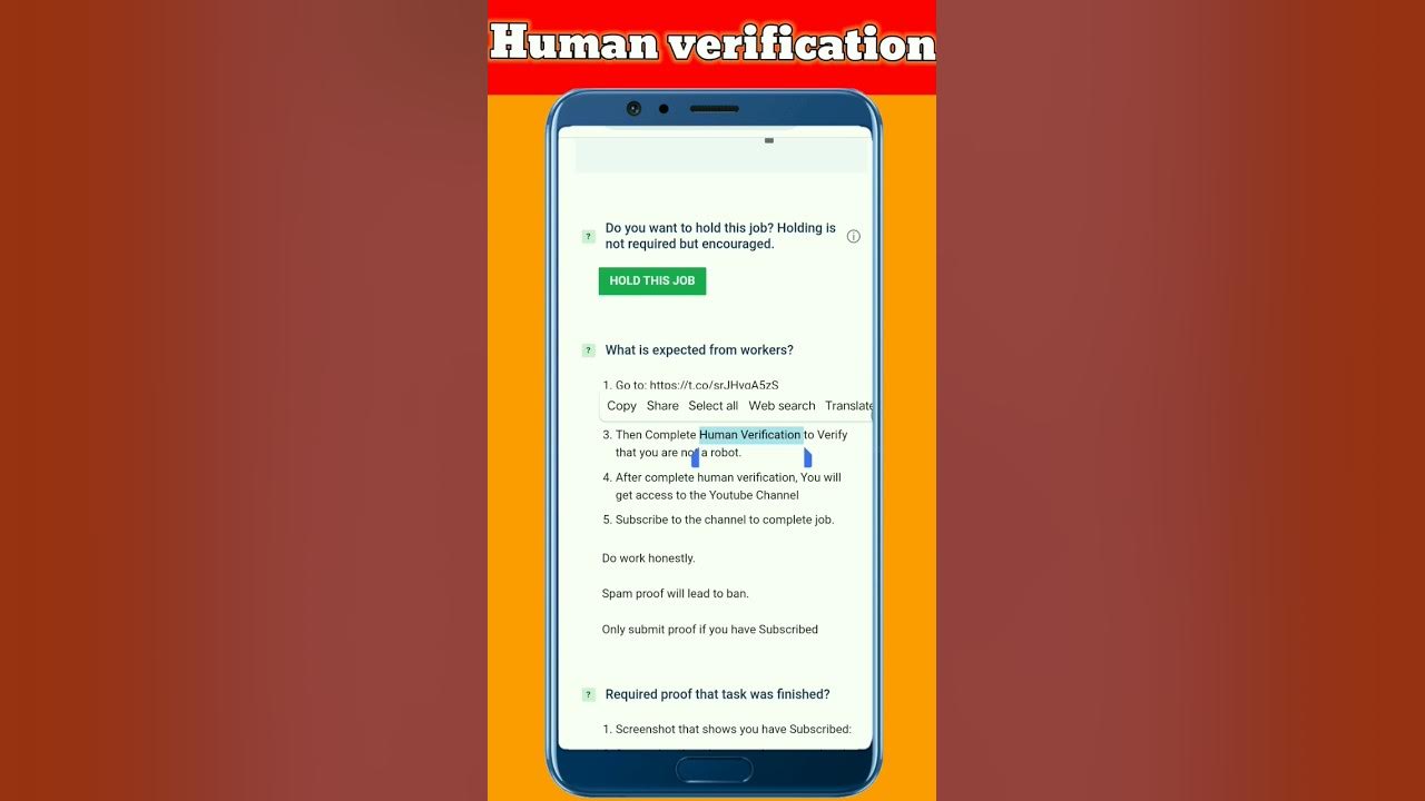 Human verification