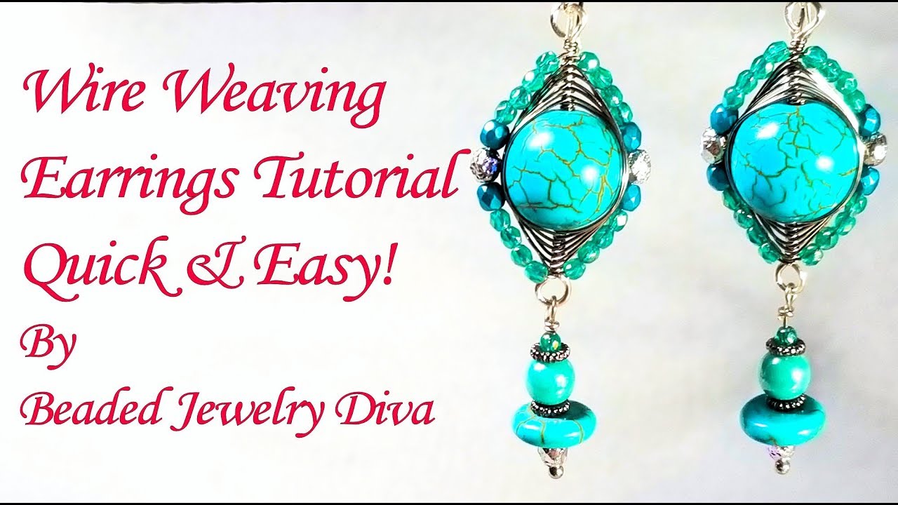 Wire Weaving Earrings Tutorial Wire Wrapped Earrings Tutorial YouTube