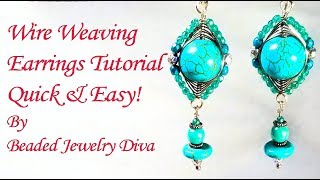 Learn How To Create Beautiful Wire Wrapped Earrings With This Easy Tutorial! #beadedjewelrydiva