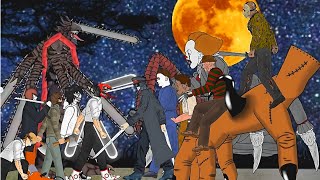 Chainsaw Man, Chainsaw Devil, Creepypastas Vs Katana Man, Slashers, Thing - Dc2