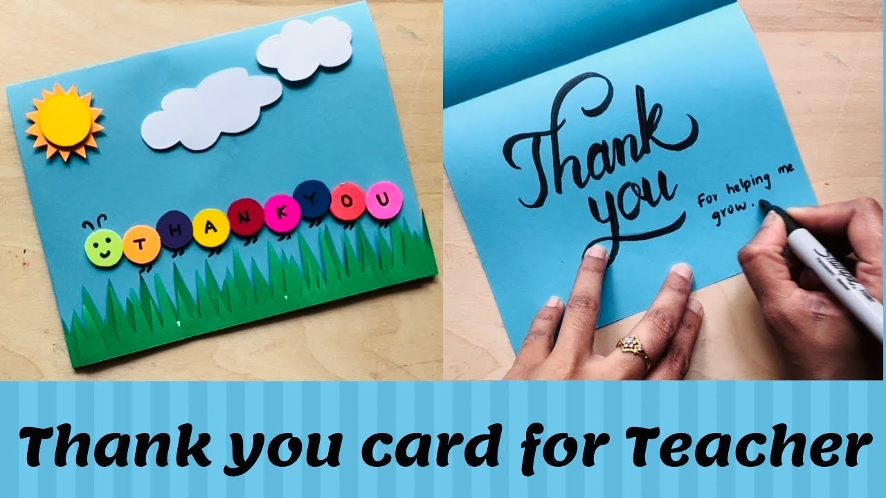 DIY Thank you card for Teacher | Teacher's day card ideas | Thank ...