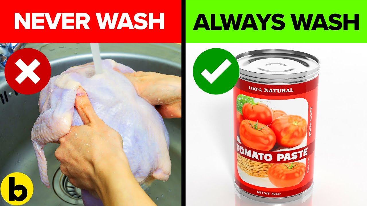 10 Foods You Should and Shouldn't Wash Before Cooking - YouTube