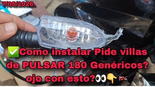 ✅️Así Puedes instalar Pide villas genéricos  a PULSAR 180 😱👀🏍👇