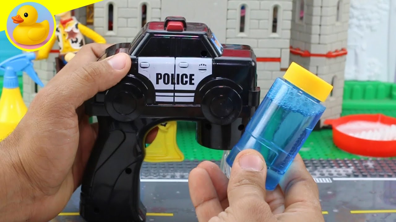 تجربة العاب الفقاقيع علي شكل سيارة العاب_اطفال_تفاعلية