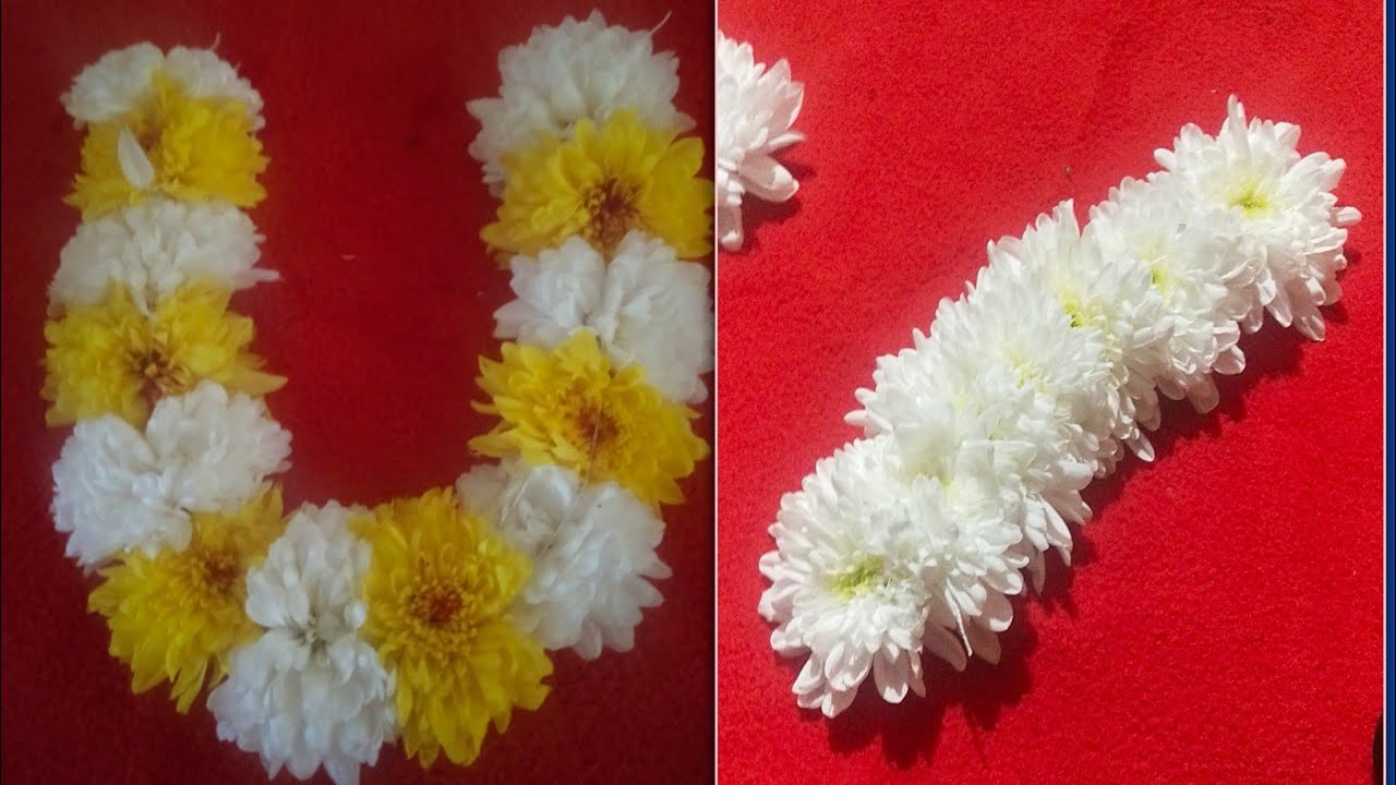 ಸೇವಂತಿಗೆ ಹಾರ ಈ ವಿಧಾನದಲ್ಲಿ(flower mala making) easy method 👆👌👍