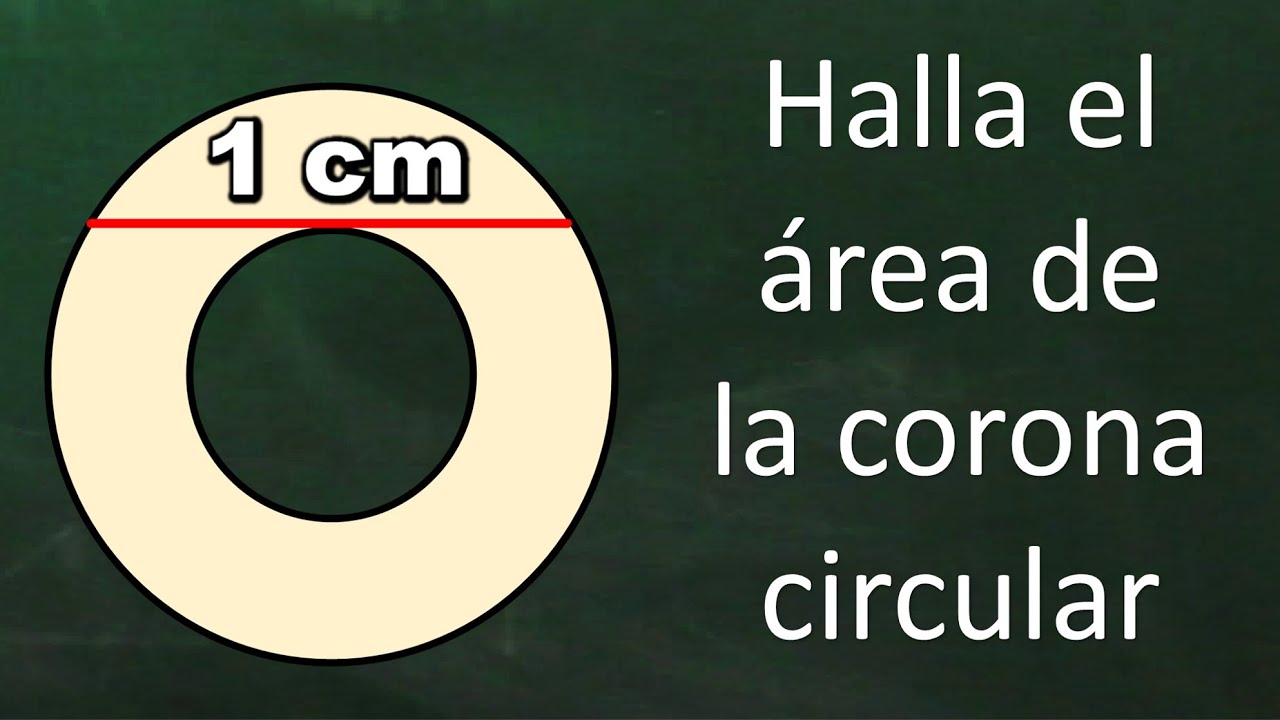 Cómo hallar el área de una corona circular