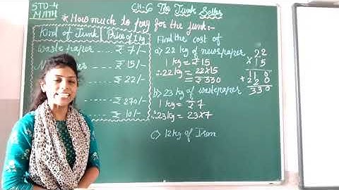 CLASS -4MATH |CH-6 THE JUNK SELLER| PART-2