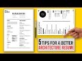 5 Tips for a Better Architecture Resume CV / Free Template
