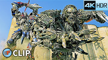 Optimus Prime vs Lockdown - Final Battle| Transformers Age of Extinction 2014 IMAX 4K HDR Movie Clip
