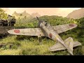 Abandoned Mitsubichi Zero A6M2 diorama 1/72