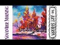 Fall Snow Landscape Easy Acrylic painting tutorial step by step Live Streaming | TheArtSherpa