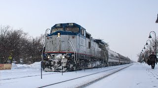 Amtrak 500 B32-8Wh Leads Hiawatha 338 Glenview Il
