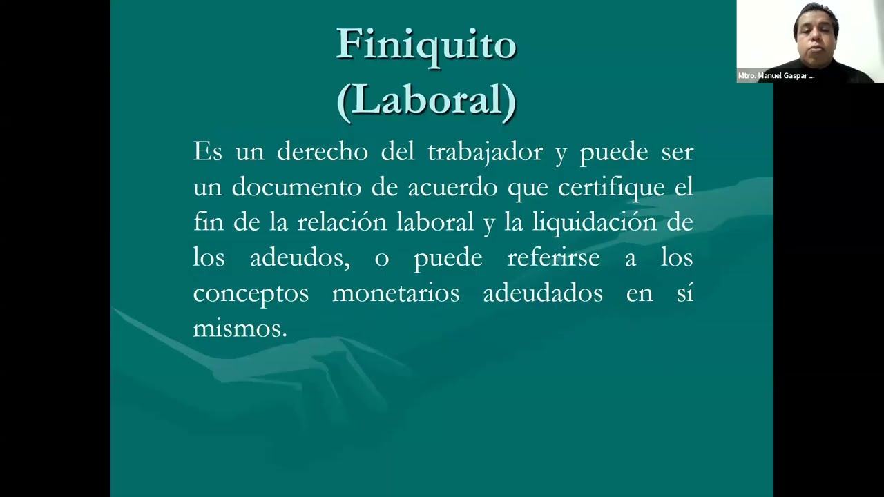 Clase 1 FINIQUITO, LIQUIDACIÓN Y RESCISIÓN LABORAL
