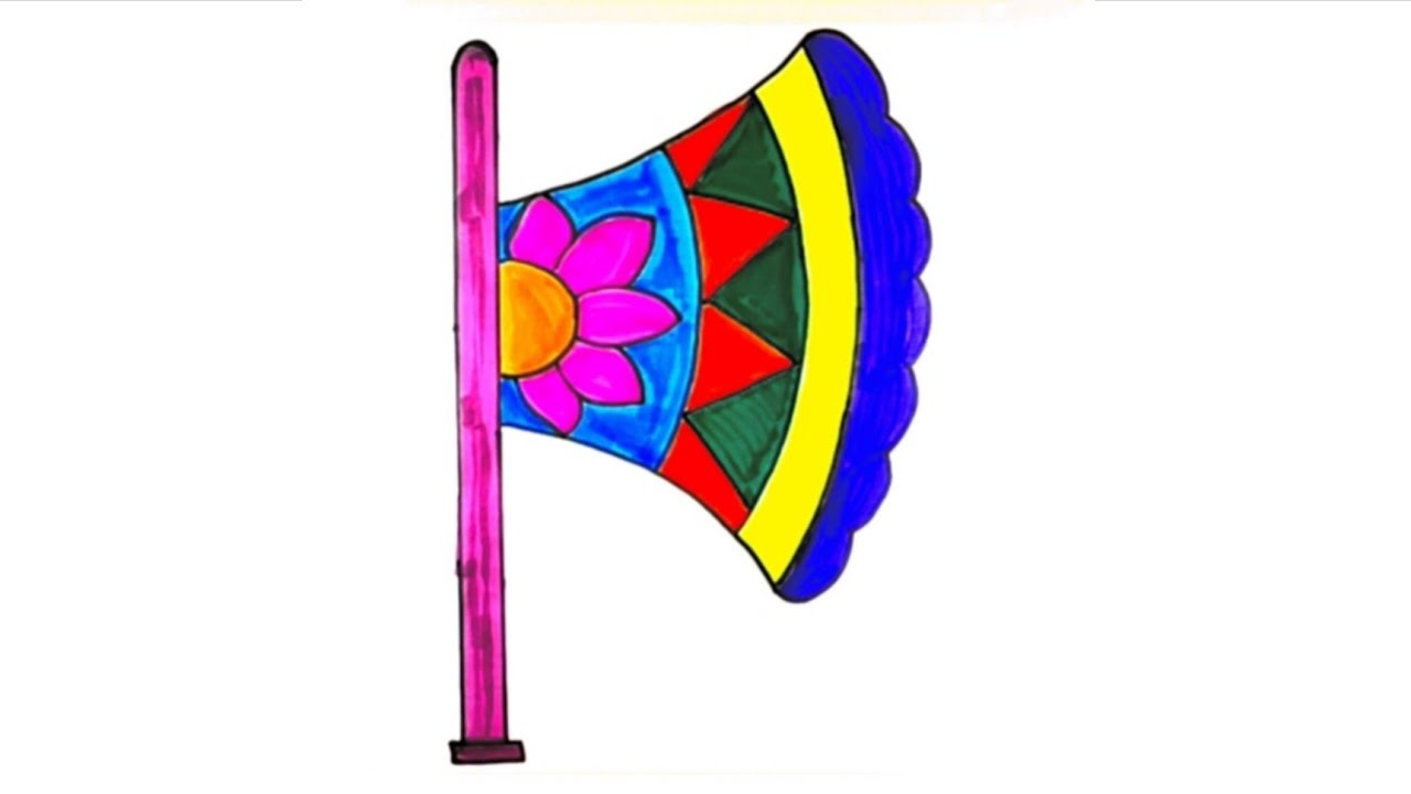 hand fan drawing || hand fan drawing design ||how to make hand fan drawingeasy