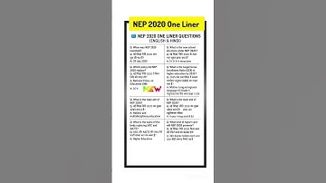 NEP 2020 । UGC NET PAPER-1 IMPORTANT & EXPECTED QUESTION #ugcnet #ugcnet2025