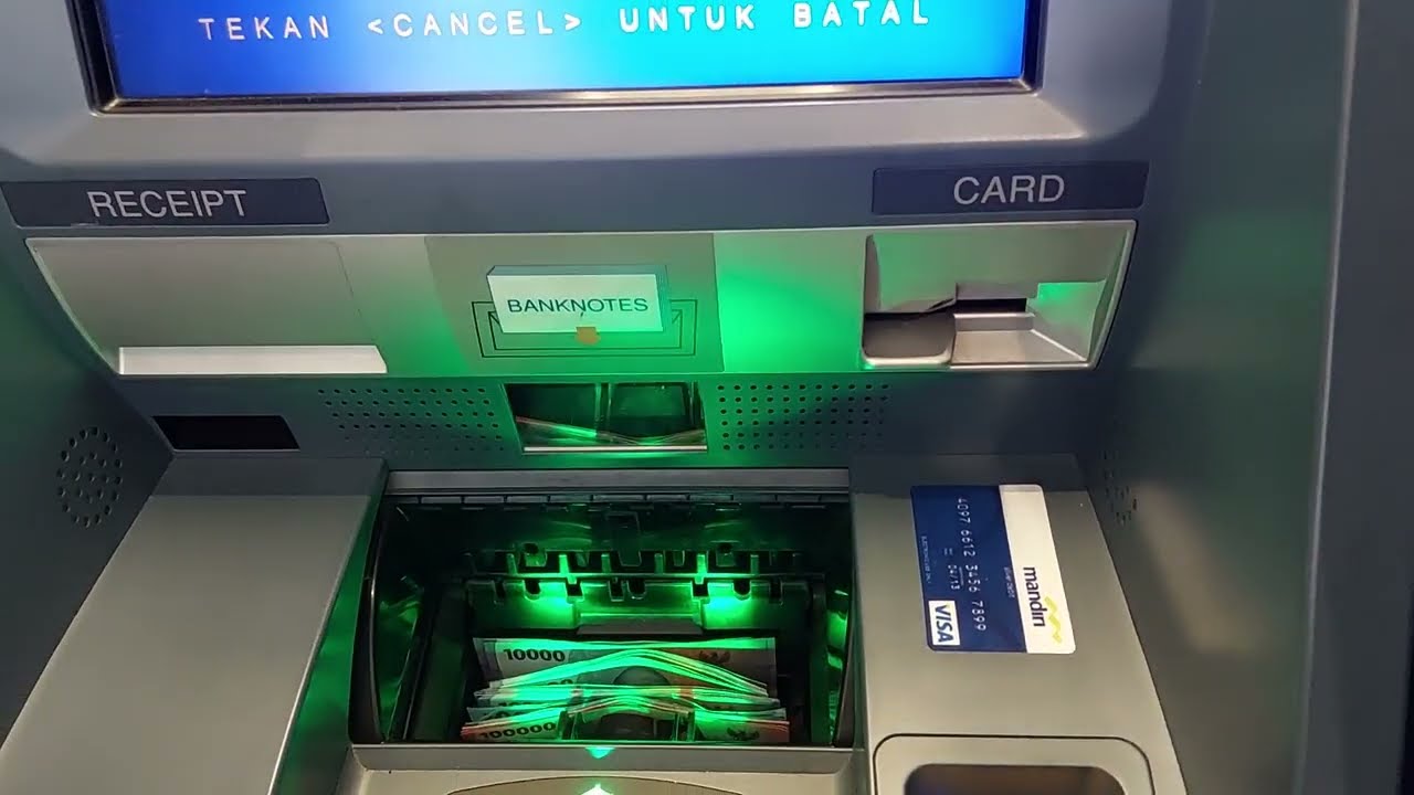 Tutorial to deposit money into cash machine ATM