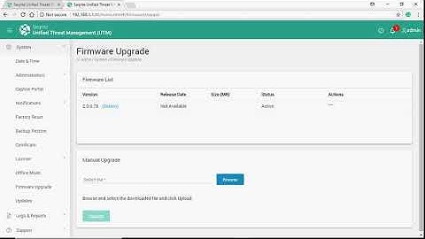 Seqrite UTM - Online & Offline Upgrade Option