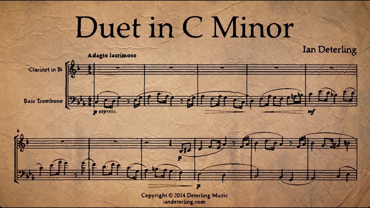 Duet for and Bass Trombone in C Minor YouTube