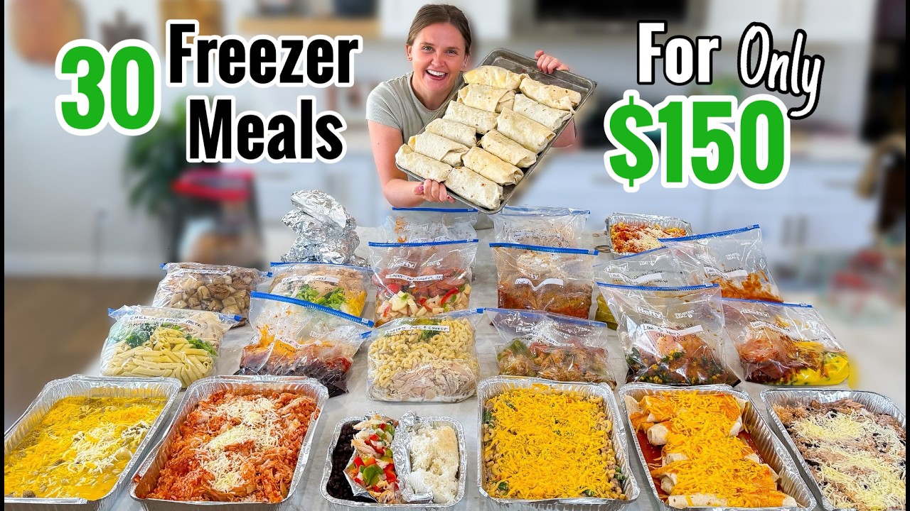 30 Freezer Meals for $150 | EASY FAMILY MEAL PREP IDEAS! | Julia Pacheco, on YouTube