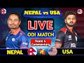 Nepal 🇳🇵 vs USA Cricket Live | 89th ODI Match | CWC League | Live Scores & Commentary