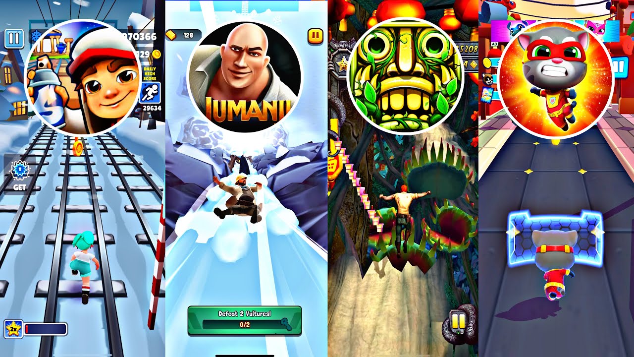 Subway Surfers 🆚 Jumanji 🆚 Temple Run 2 🆚 Talking Tom Hero Dash 