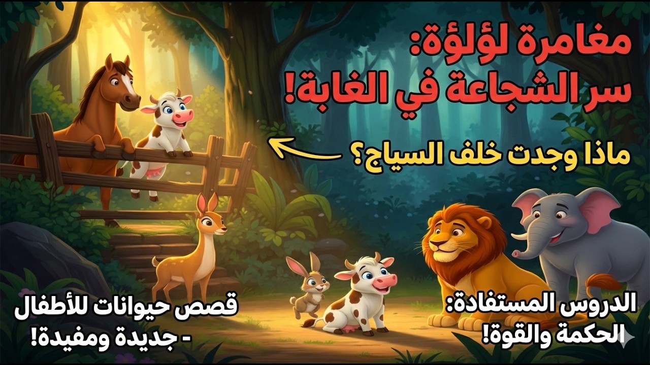 مغامرة البقرة لؤلؤة في الغابة | قصص حيوانات للأطفال قبل النوم