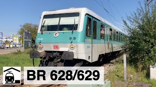 Dieseltriebzüge BR 628/629 in Laupheim [Südbahn 2021]