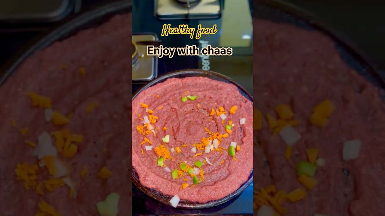 Healthy sprouts beetroot dosa 