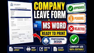 How to Create a Leave Application Form in MS Word | Employee Leave Management System screenshot 5