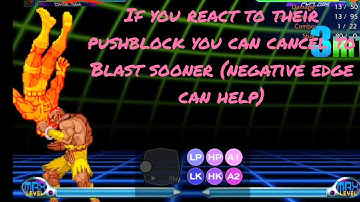 MvC2 Dhalsim Guard Break Option Select: 3+ fierce Yoga Blast to launch extension